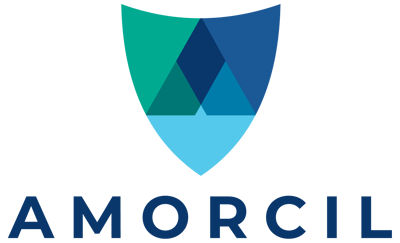 shades of green and blue shield looking logo